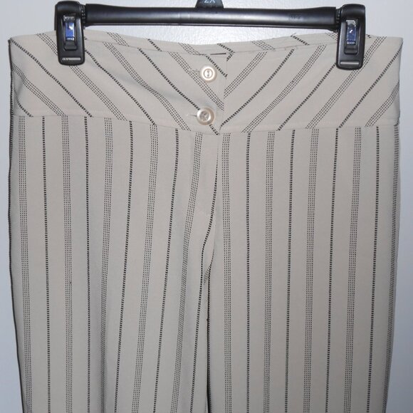 A-List By Wrapper Tan & Black Polyester Blend Dress Pants-Size M (10)? - Picture 2 of 3